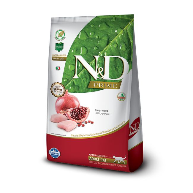 N&D - N&D Prime Gato Adulto Pollo Granada 1,5 kg
