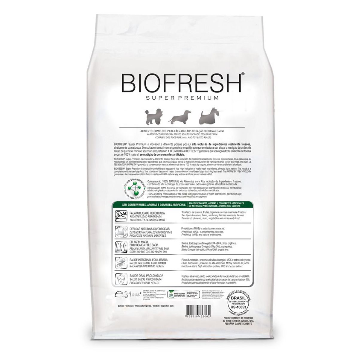 BIOFRESH - Biofresh Adulto Raza Pequeña y Mini 3 kg