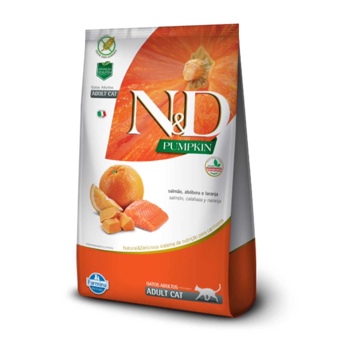N&D - N&D Pumpkin Feline Adulto Salmón, Calabaza y Naranja 1,5 kg