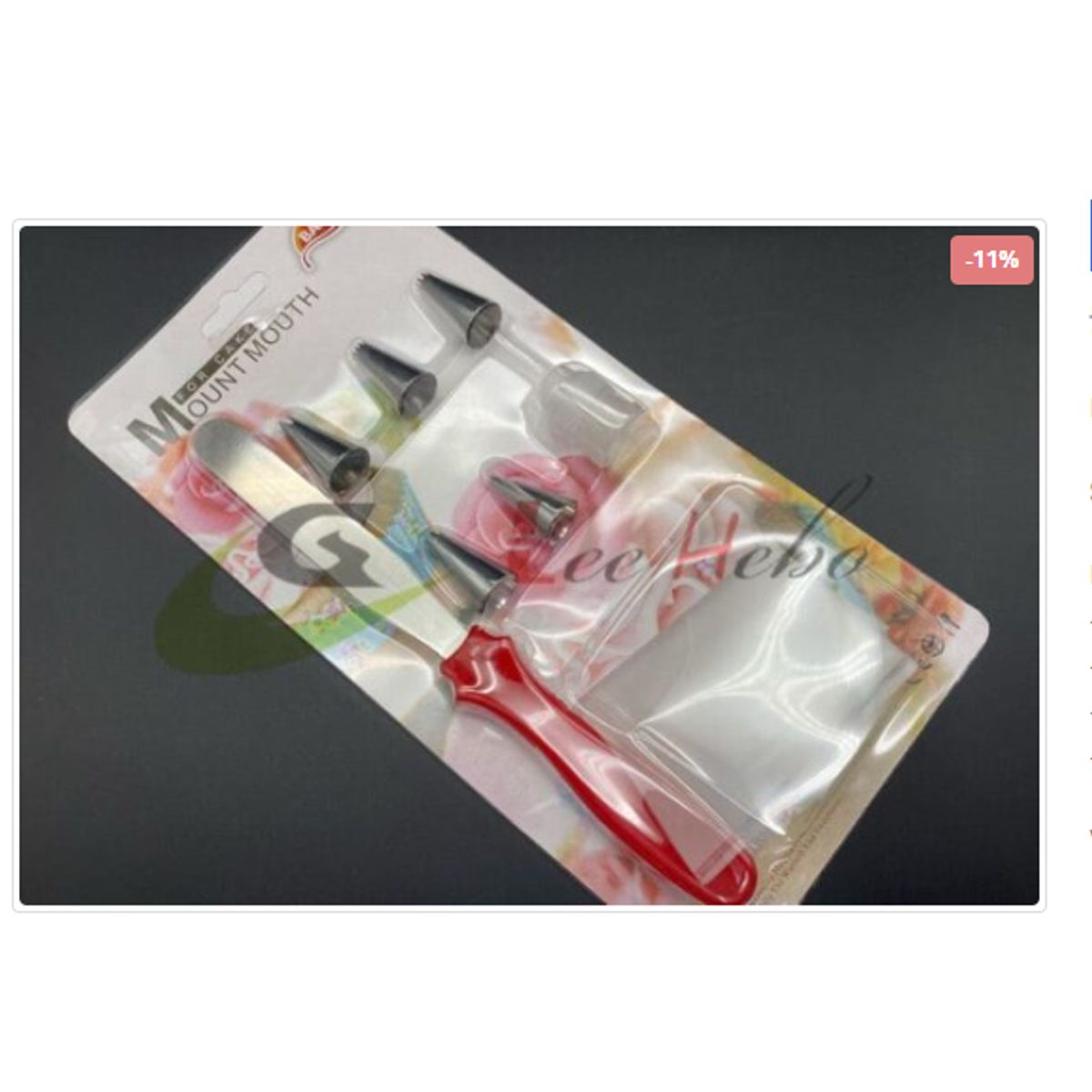 GENERICO - Decorador Manga para Pastel con 8 Piezas de Repostería