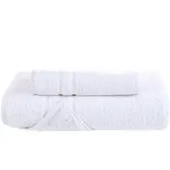ROSEWOOD - Toallas Baño Premium Set 2 100% Algodón Lujo - Blanco