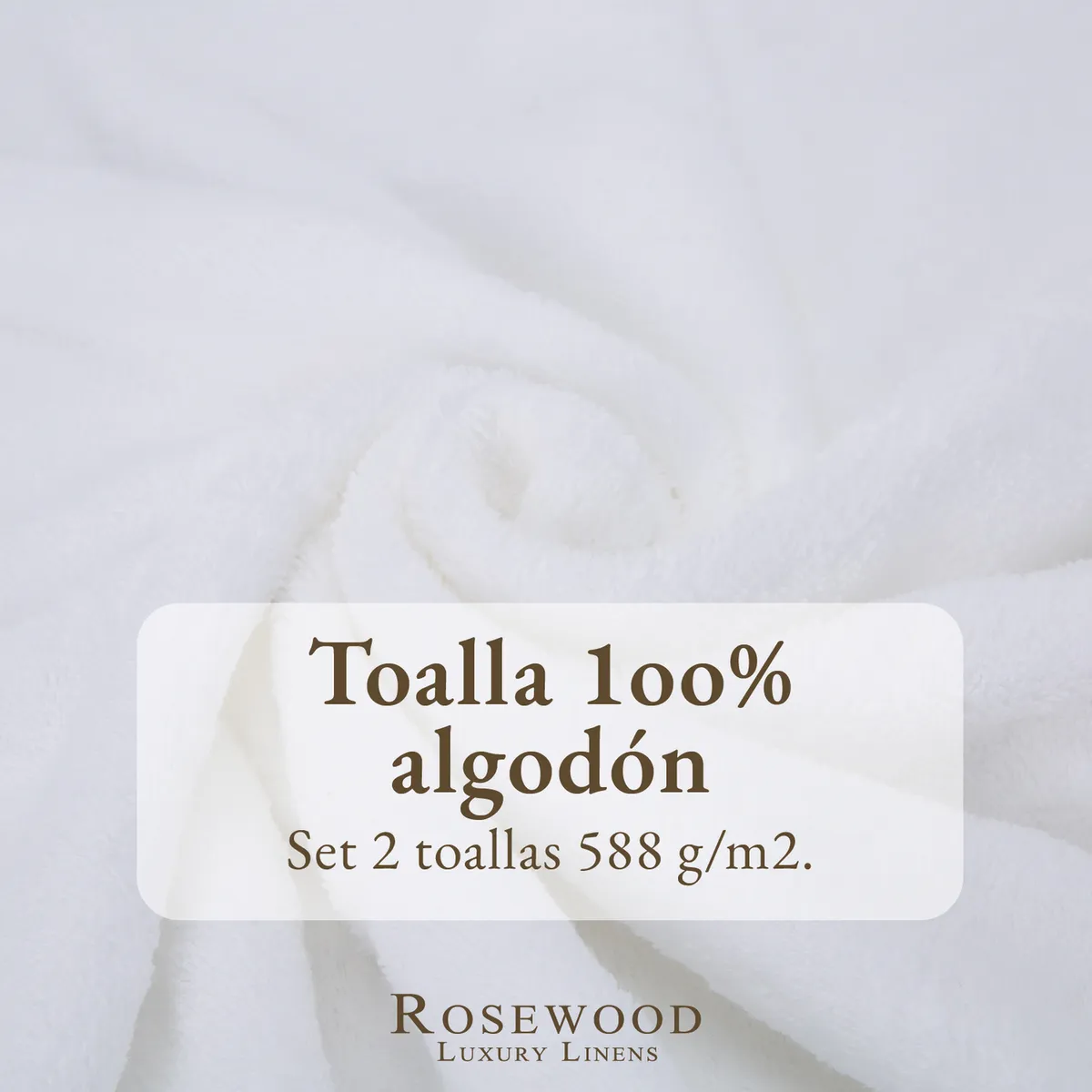 ROSEWOOD - Toallas Baño Premium Set 2 100% Algodón Rosewood Lujo - Blanco