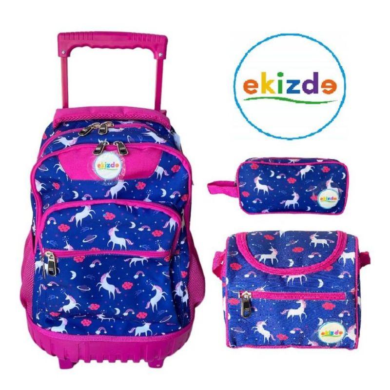 OEM - Pack 3 en 1 Mochila Ekizde Diseño de Unicornio
