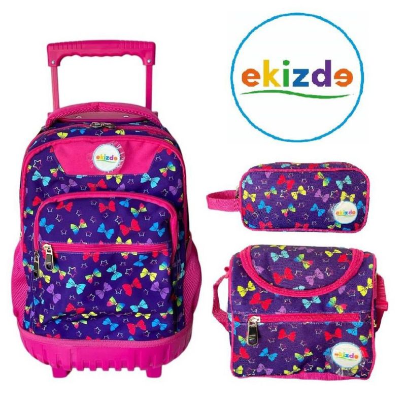 OEM - Pack 3 en 1 Mochila Ekizde Diseño de Lazos