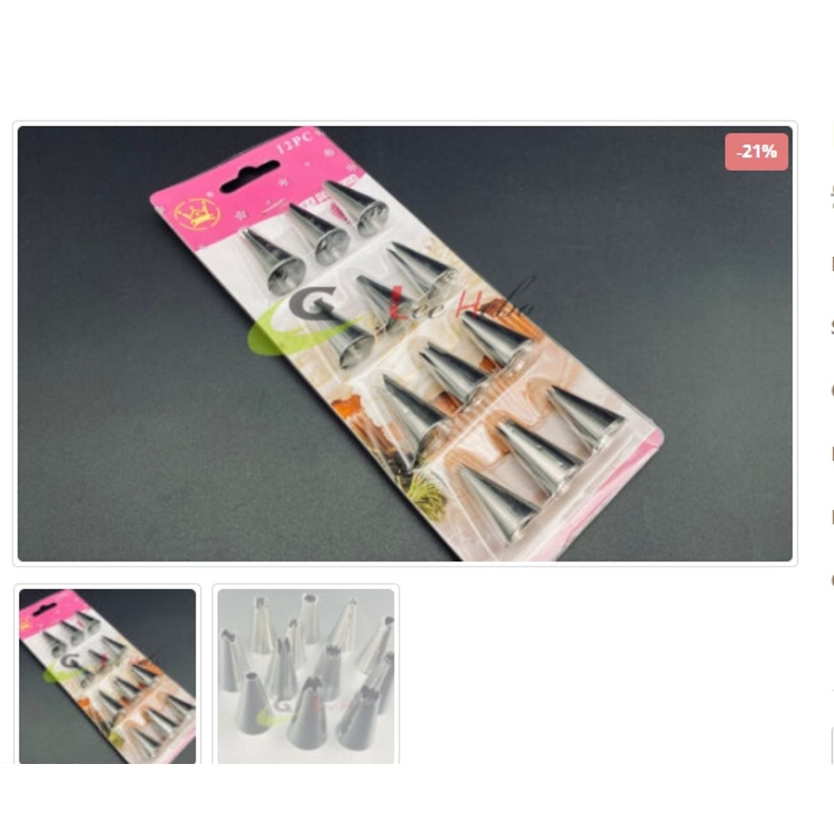 GENERICO - Decorador De Pastel 12Pcs Boquillas Para Reposteria