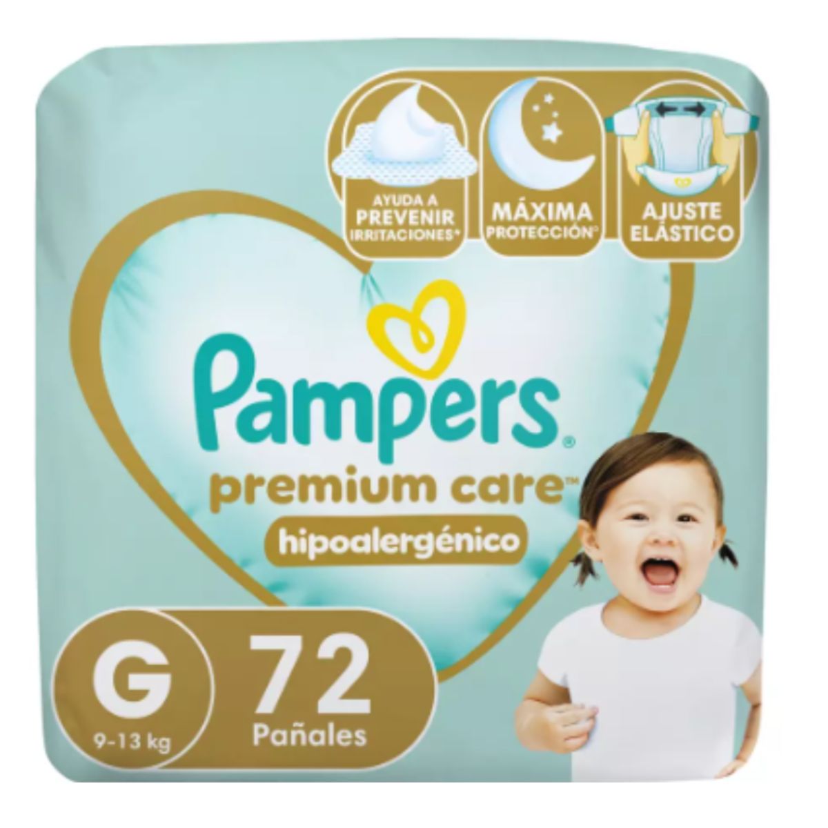 PAMPERS - Pañales Pampers Premium Care 72 Unidades