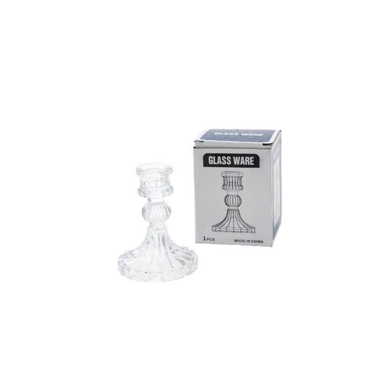HOMEWELL - Porta vela vidrio 8*10.5cm HOMEWELL