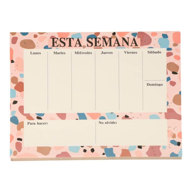 HOMEWELL - Planificador Semanal Rosado 21*29cm 60 Hojas HOMEWELL