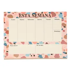 HOMEWELL - Planificador Semanal Rosado 21*29cm 60 Hojas