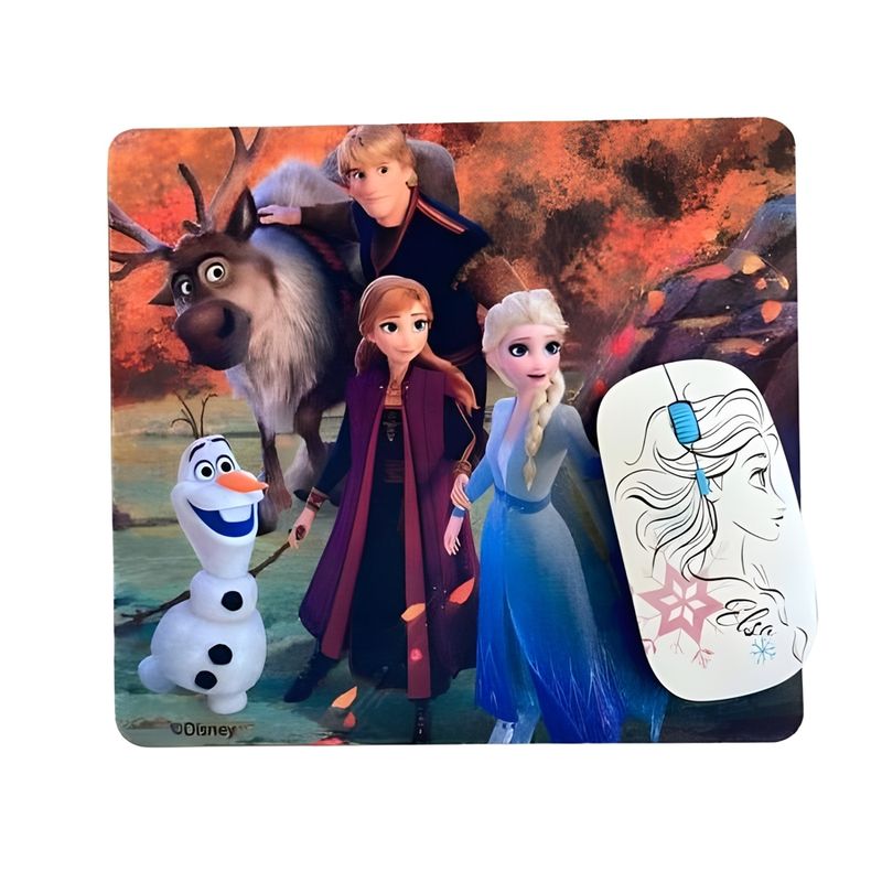 DISNEY - Kit Mouse Inalambrico + Mouse Pad Disney Frozen DISNEY