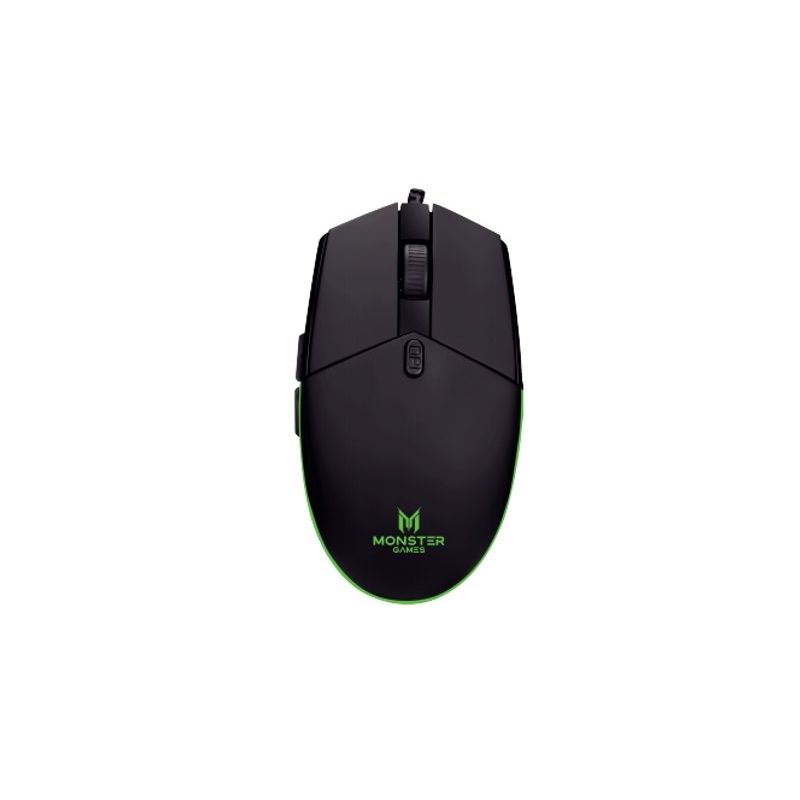 MONSTER - Mouse Alámbrico Monster Negro 5 Botones DPI 3200 5 millones de clicks MONSTER