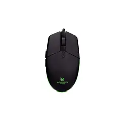 MONSTER - Mouse Alámbrico Negro 5 Botones DPI 3200 5 millones de clicks