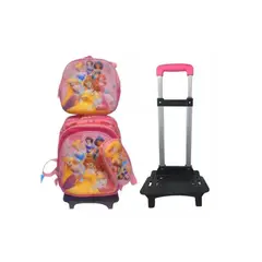 GENERICO - Pack Mochila Ruedas Lonchera Estuche Princesas Jp Ideas