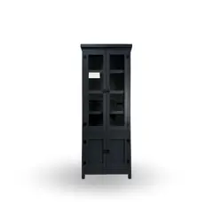 GENERICO - VITRINA GRAFITO DE MADERA VINTAGE