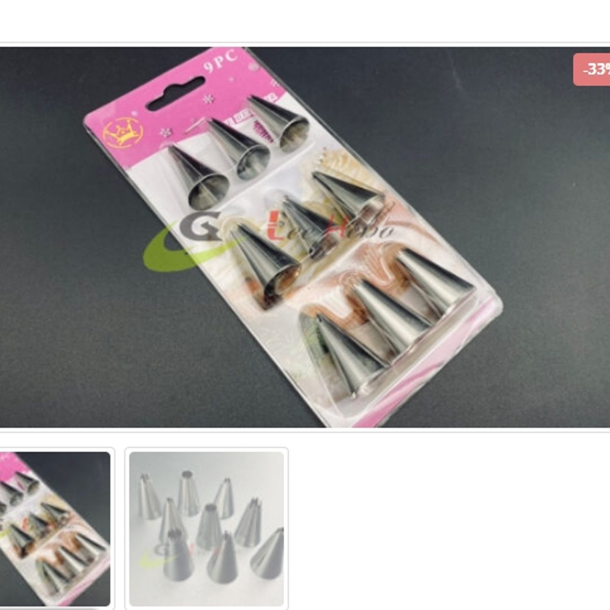 GENERICO - Set De 9 Boquillas De Reposteria Acero Inoxidable