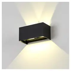 HB LEDS - Apliqué LED Exterior Minimalista 26W Luz Cálida Negro