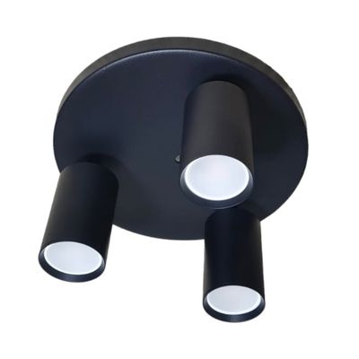 Imagen 2 del producto Foco Sobrepuesto Base Redonda 3xG10 Altair III Negro Ampolleta Fría