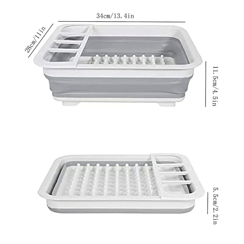GENERICO - Secador Platos Multiusos Porta Cubiertos Plegable Cocina