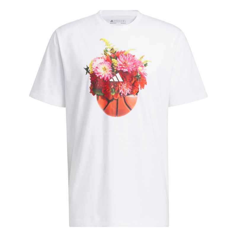 ADIDAS - Polera Hoops Floral Estampada