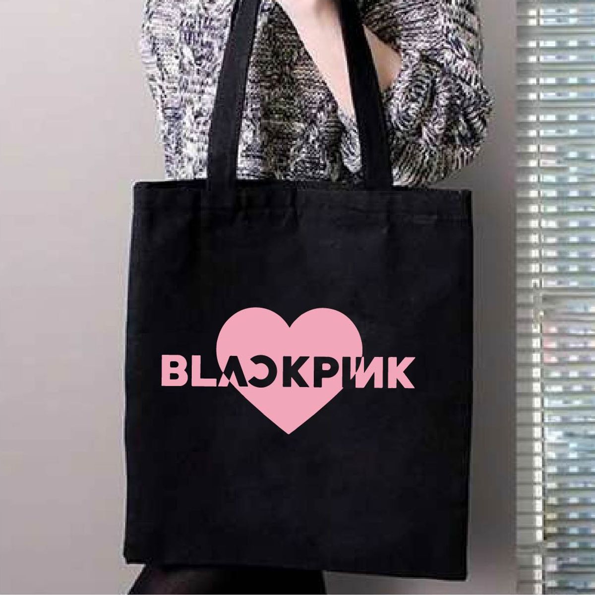 GENERICO - BOLSO TOTE BAG  BLACK PINK GRUPO KPOP FEMENINO 35 X 40 CM