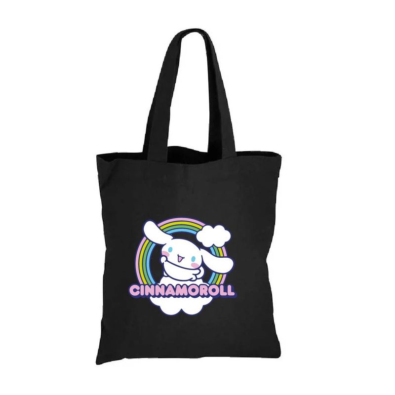 GENERICO - TOTE BAG BOLSO  MEZCLILLA JEAN ESTAMPADO CINNAMOROLL COMIC 35 X 40 CM