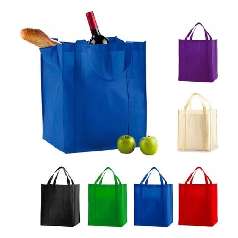 GENERICO - X10 Bolsas Tnt Reutilizable Ecologicas Reforzada 83x50x25cm