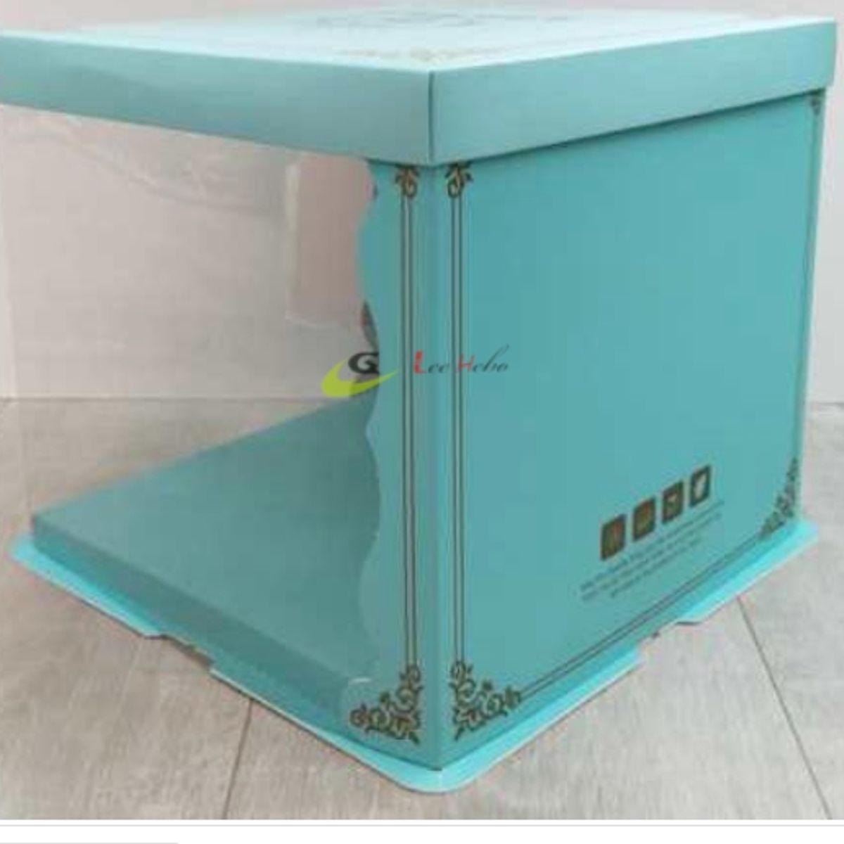 GENERICO - Caja PTorta Trans CCeleste 25cm