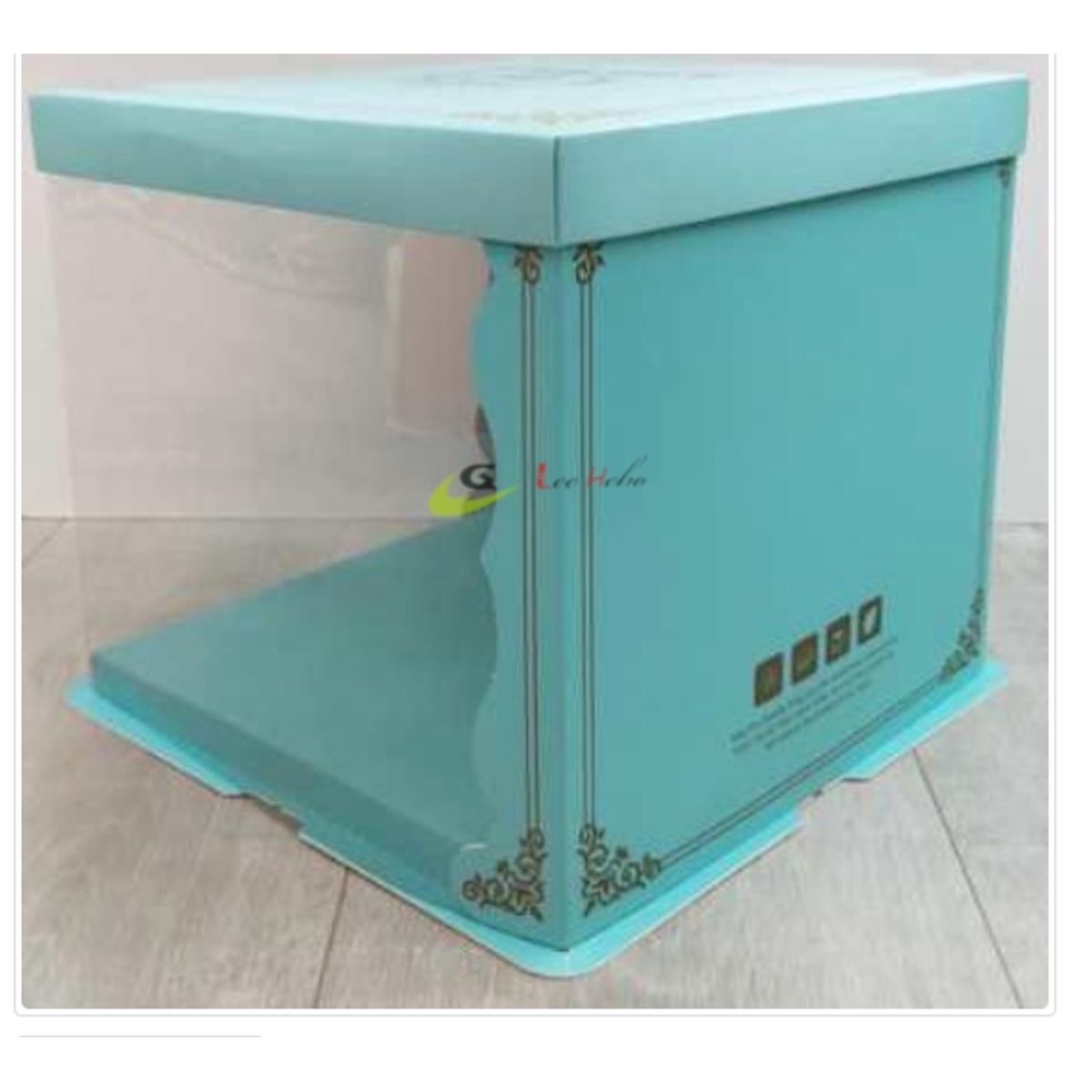 GENERICO - Caja PTorta Trans CCeleste 25cm