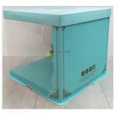 GENERICO - Caja PTorta Trans CCeleste 25cm