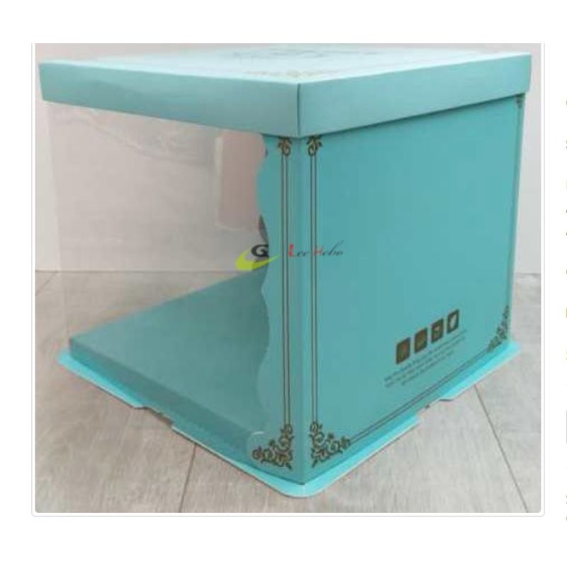 GENERICO - Caja PTorta Trans CCeleste 25cm Extra Alto