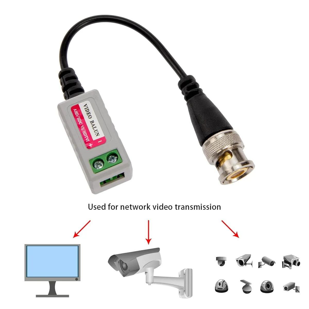 KUANGYE - Balun Pasivo De Video 202a Hdtvi/cvi/ahd/cvbs X 12 Pares