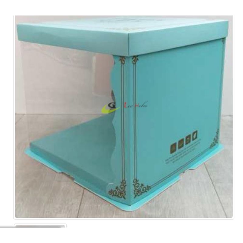 GENERICO - Caja PTorta Trans CCeleste 30cm Extra Alto