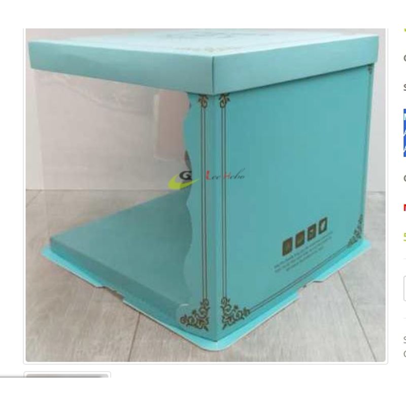 GENERICO - Caja PTorta Trans CCeleste 34cm Reposteria_