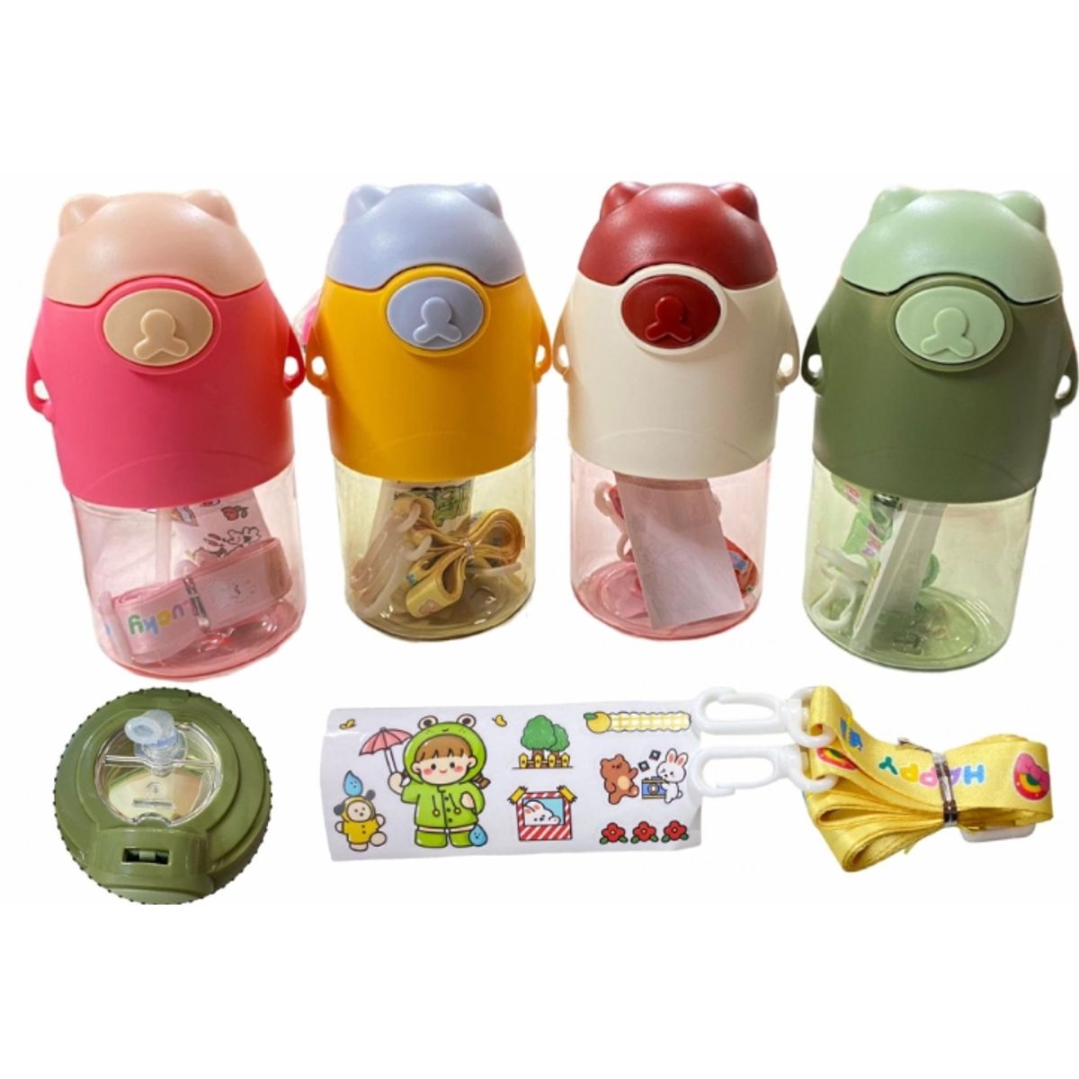 GENERICO - Botella Espacial Oso 650 ML Rosado