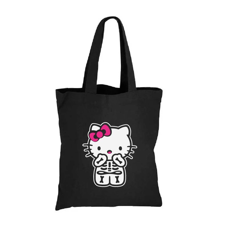 GENERICO - BOLSO TOTE BAG HELLO KITY  GATITA  VINTAGE CUTE ESQUELETO  35 X 40 CM