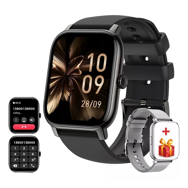 BLUEDREAMER - Reloj inteligente Reloj inteligente de 1,85 pulgadas Llamada Bluetooth