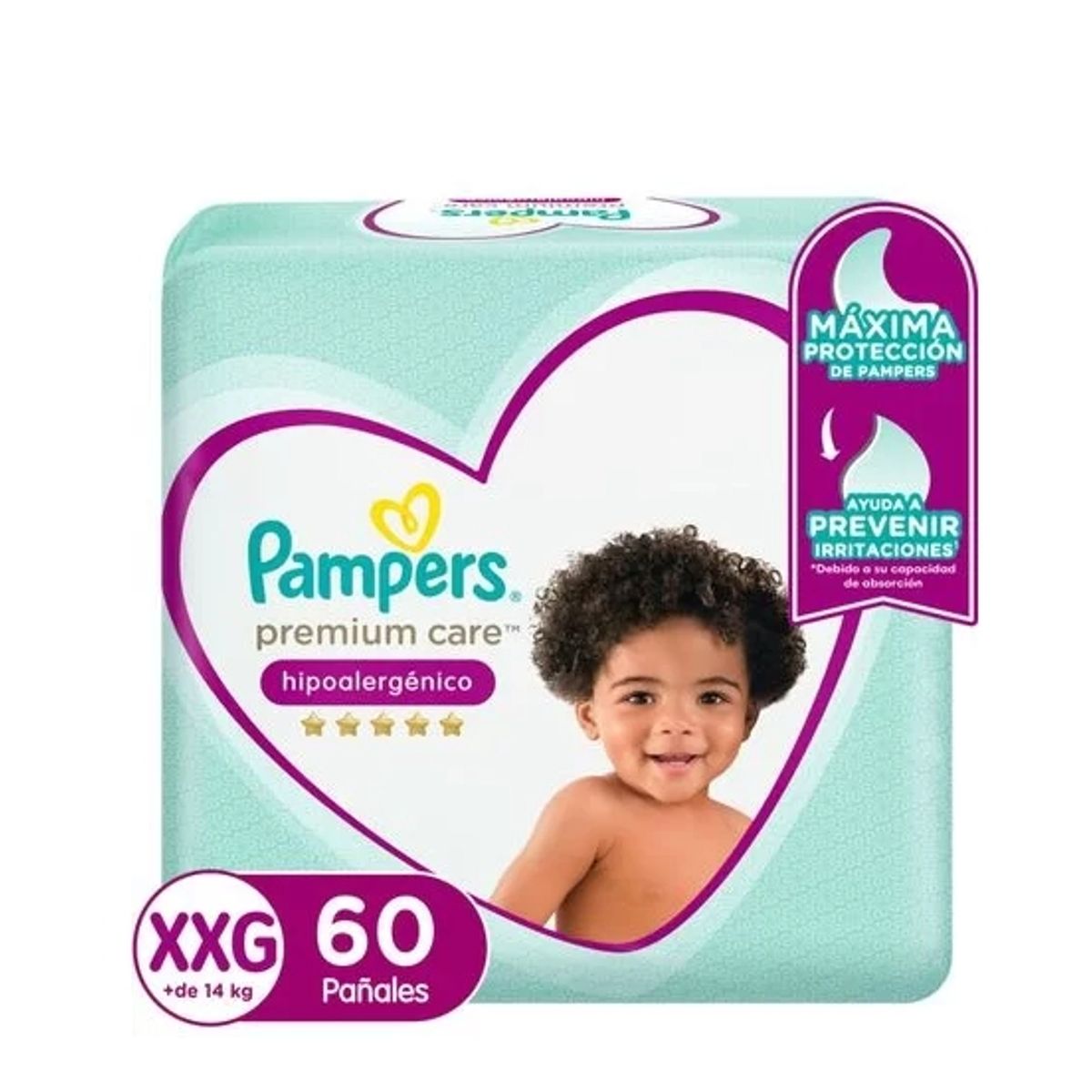 PAMPERS - Maleta Pampers Premium Care XXG 60 Unidades