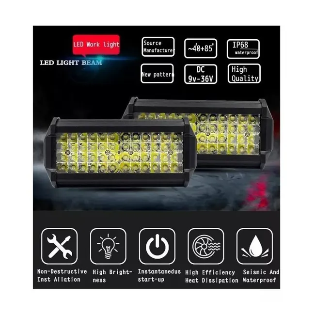 GENERICO - Barra Foco Neblineros Led 144w Blanco Expansion Auto Moto