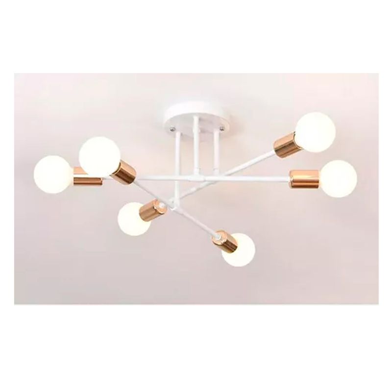 OFERTABKN - Lámpara De Techo Colgante Moderna Blanca 6 Luz E27/e26