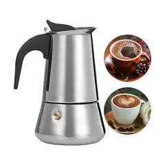 GENERICO - Cafetera Italiana Expresso Maker Acero Inoxidable 9 tazas