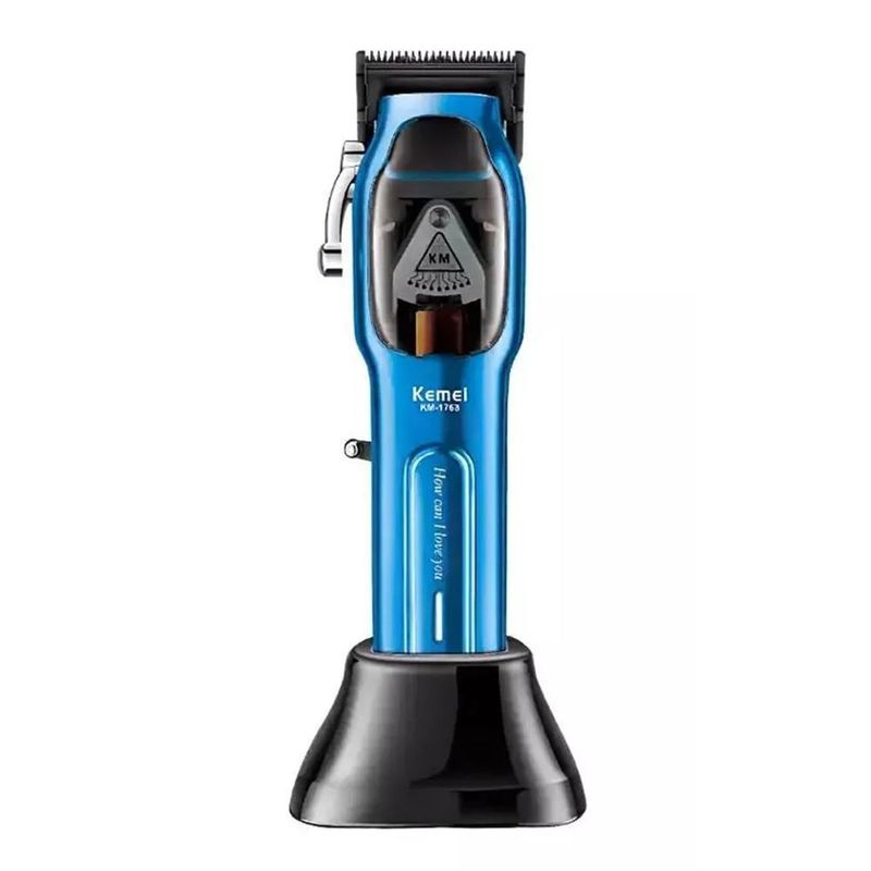 KEMEI - Maquina Cortadora De Pelo KM1763 9000RPM Con Base De Carga.
