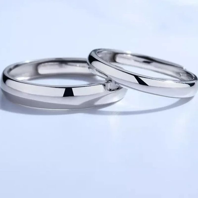 GENERICO - Anillos Clásicos Bañados en Plata