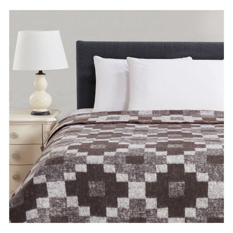 ILLUSIONS - Frazada Jacquard Illusions 1 Plaza 80% Algodón  140x210cm Café