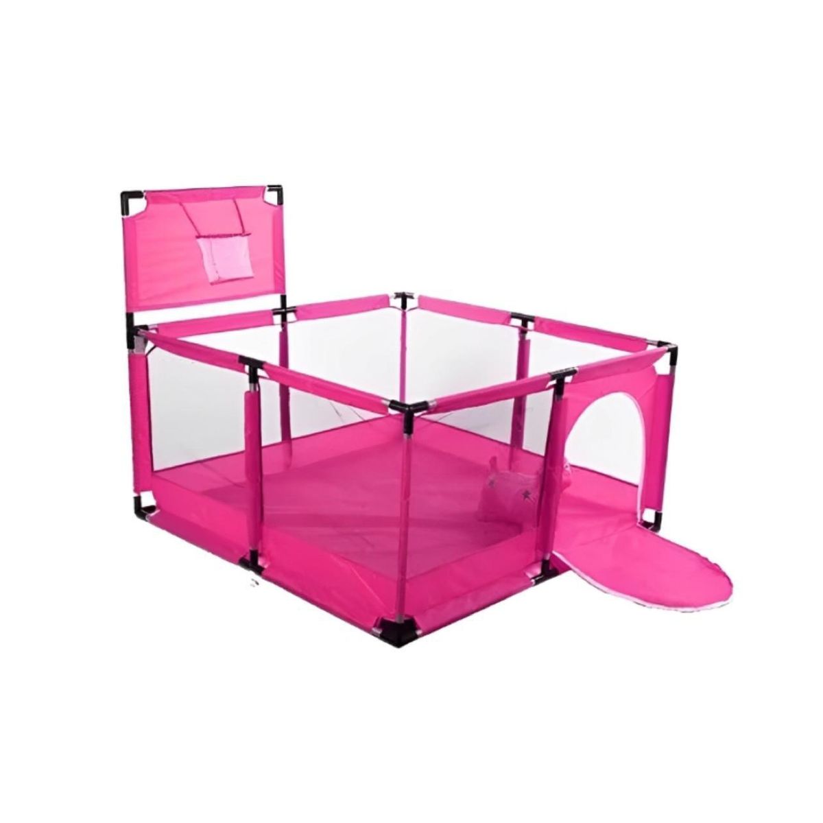 ACTUAL - Centro De Juegos Infantil Rosado Con Aro De Básquetbol