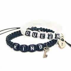 GENERICO - Pulseras de Pareja King Queen