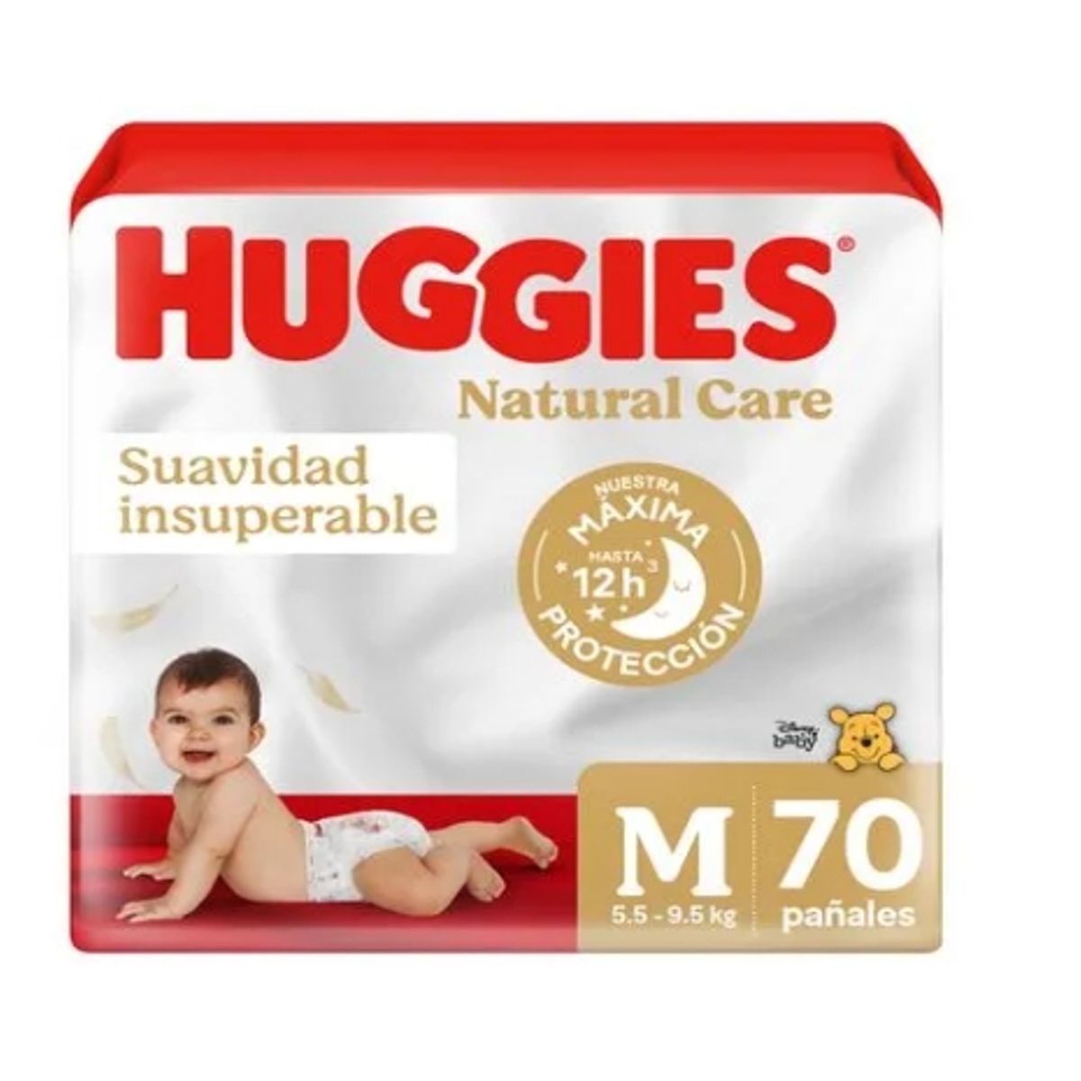 HUGGIES - Maleta Huggies Natural Care M 70 Unidades
