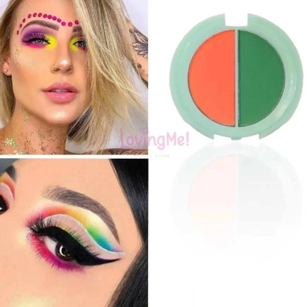 USHAS - Sombra Rainbow Neon Brilla En La Oscuridad