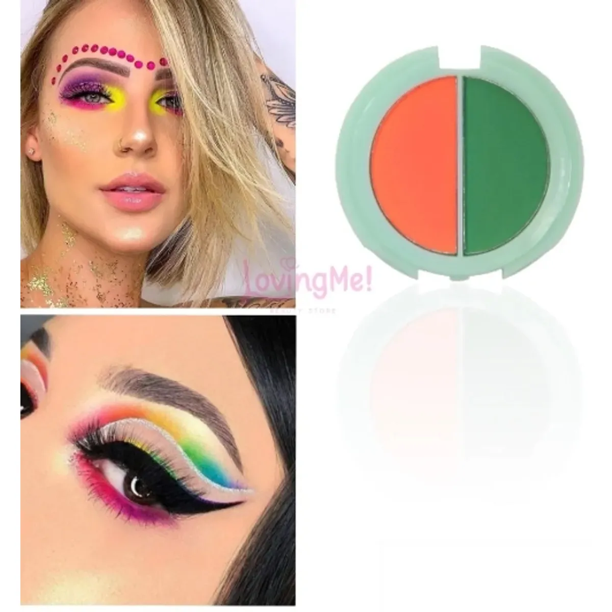 USHAS - Sombra Rainbow Neon Brilla En La Oscuridad