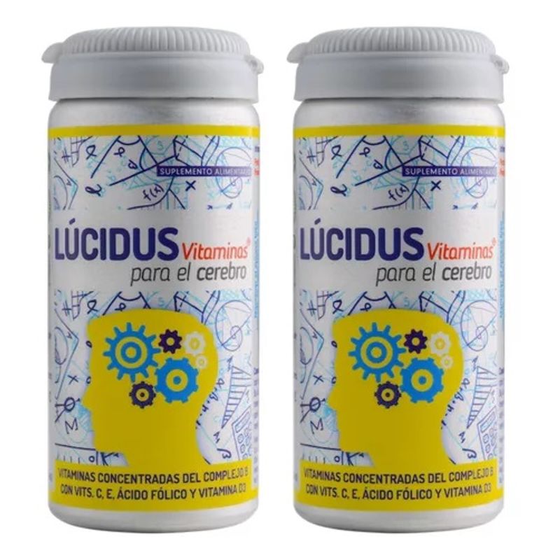 VITAL AND YOUNG - Lucidus Vitaminas B1 B2 B6 B9 B12 C D3 E Vy 2x30 Caps Para el Cerebro