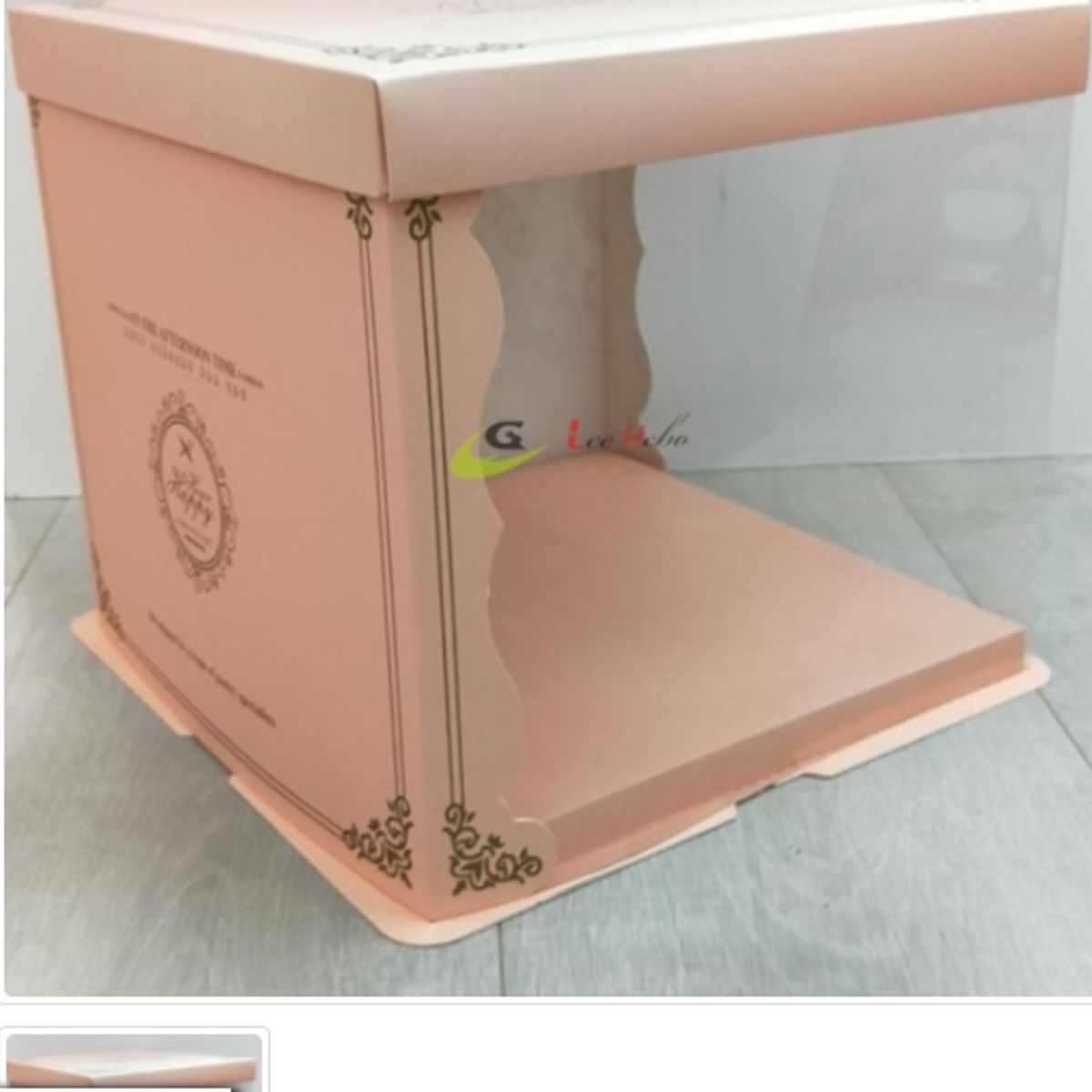 GENERICO - Caja P/Torta Trans C/Rosado 34cm 5 Unidades_